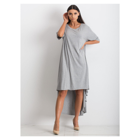Dámske sivé asymetrické šaty