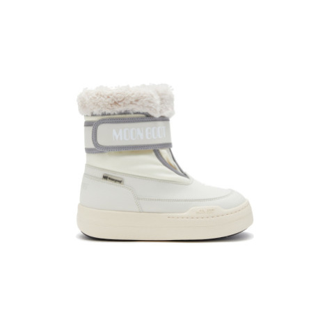 Juniorské vysoké zimné topánky MOON BOOT MB JR PARK STRAP-L002 CREAM