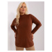 Brown women's sweater plus size with viscose