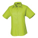 Premier Workwear Dámska košeľa s krátkym rukávom PR302 Lime -ca. Pantone 382