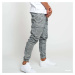 Kalhoty Urban Classics AOP Glencheck Cargo Jog Pants Grey