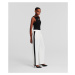 Nohavice Karl Lagerfeld Contrast Panel Tailored Pants White/Black