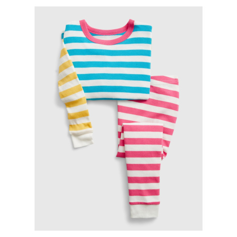 Ružovo-modré detské pruhované pyžamo GAP