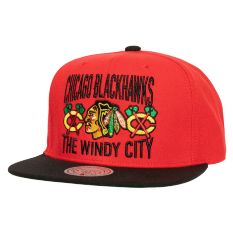 Chicago Blackhawks čiapka flat šiltovka City Love Snapback Vintage Mitchell & Ness
