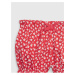 Červené dievčenské kvetované šortky GAP