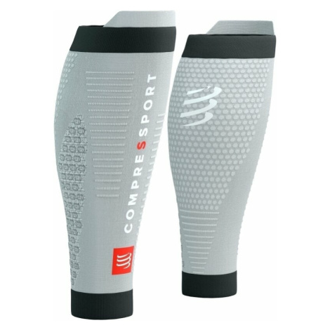 Compressport R2 3.0 Grey Melange/Black Bežecké návleky na lýtka