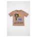 DEFACTO Baby Boy Crew Neck Palm Tree Printed Short Sleeve T-Shirt