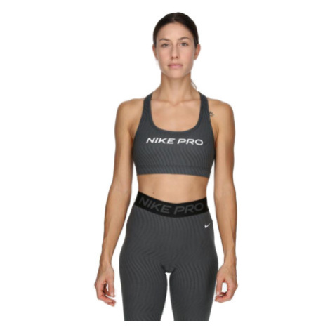 Dámska tréningová športová podprsenka NIKE W NIKE PRO SWSH LGT SPT AOP BRA-FN4708-060-ANTHRACITE