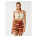 Koton Tie Waist Shorts with Tassel Detail.