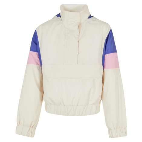 Girls' Light 3-Tone Tug of Choice Jacket White Sand/Purpleday/Girlypink Urban Classics