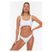 Trendyol White Bralette Chain Accessory, Regular Leg Bikini Set