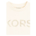 Detská bavlnená mikina Michael Kors béžová farba, s potlačou