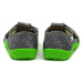 bar3Foot grafit zelená futbal chlapčenské papuče 3BT13-3