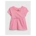 Ružové dievčenské bavlnené tričko GAP