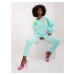 Women's mint velvet set with sweatshirt and trousers