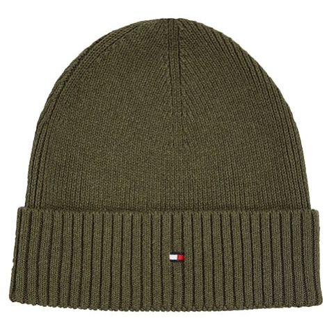 Tommy Hilfiger Čiapka - ESSENTIAL FLAG BEANIE zelená