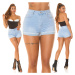 Sexy Highwaist lightwash Jeansshorts denimblue