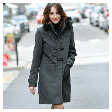 Jednofarebný kabát duffle-coat s kapucňou Blancheporte