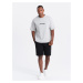 Ombre Men's short ottoman knit sweat shorts - black