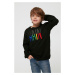 Trendyol Black Embroidered Boy Knitted Thick Sweatshirt
