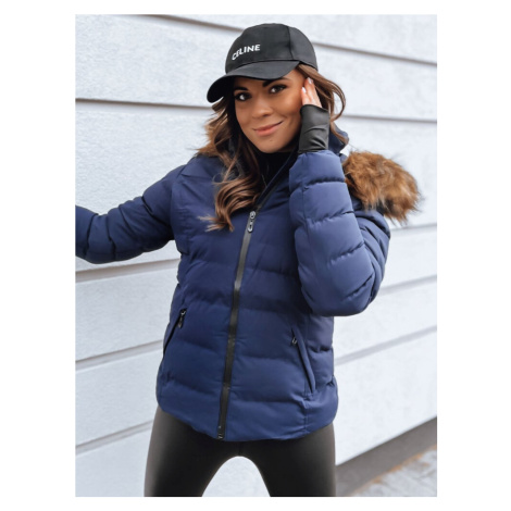 Women's quilted winter jacket VERSES, navy blue, Dstreet