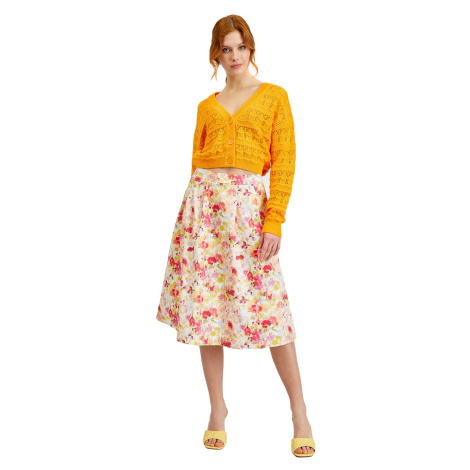 Orsay Creamy Women Floral Skirt - Women