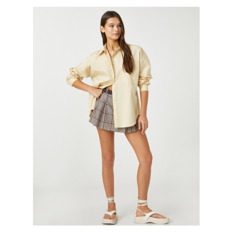 Koton Oversized Cotton Shirt Long Sleeved with Pockets.