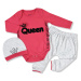 3dielny kojenecký set - Queen, ružový