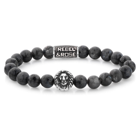 Rebel & Rose RR-8L025-S-M Mens náramek - Grey Seduction