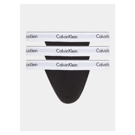 Calvin Klein Underwear Súprava 3 kusov stringových nohavičiek 000NB3226A Čierna