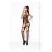 Passion BS039 black - Bodystocking Farba: Čierna