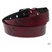 opasok s kovom Leather & Steel Fashion Red