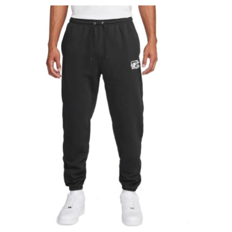 Pánske tepláky NIKE M NK CLUB FT CUFF PANT BOLT-010 BLACK WHITE