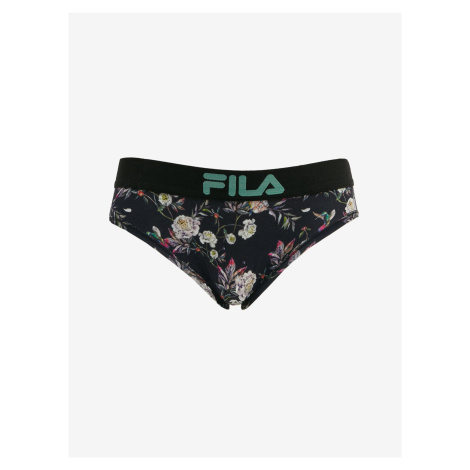 Čierne dámske kvetované nohavičky FILA