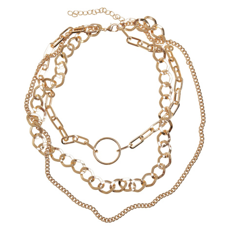 Ring Layering Necklace - Gold Color Urban Classics