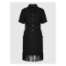 Pinko Úpletové šaty Dawson 1G16HT 8580 Čierna Slim Fit