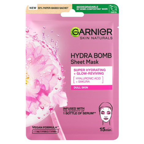 Garnier Skin Naturals textilná maska s výťažkom zo sakury 28 g