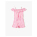 Koton Pink Striped Girl's Overalls