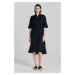 ŠATY GANT REL LINEN SS SHIRT DRESS EVENING BLUE