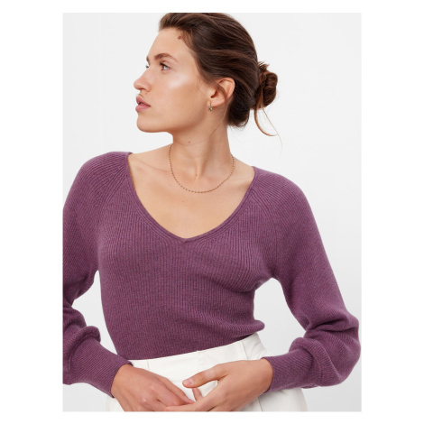 Fialový dámsky sveter s prímesou vlny GAP