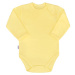 Dojčenské bavlnené body s dlhým rukávom New Baby Pastel žlté 68 , 20C33632