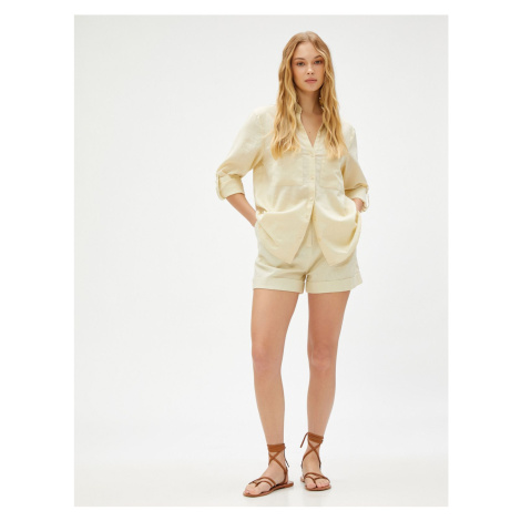 Koton Magnificent Collar Shirt Linen Blended