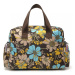 Kono crossbody taška Multipocket Flower - hnedá