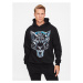 Plein Sport Mikina Hoodie Sweatshirt Chrome Tiger AACC MJB3163 SJO001N Čierna Regular Fit