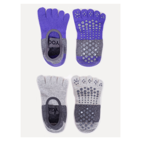 Yoclub Unisex's Socks For Yoga 2-Pack SKS-0017U-AA2A