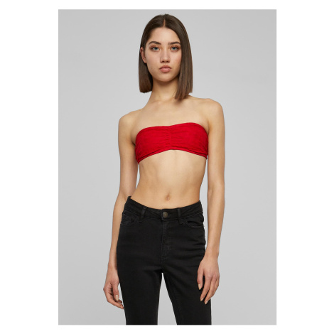 Women's Bandeau Lace Red Urban Classics