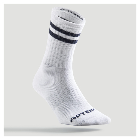 Tenisové ponožky RS 500 vysoké biele (3 páry) ARTENGO