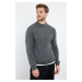 Trendyol Anthracite Slim Fit Half Turtleneck Raglan Sleeve Plain Basic Knitwear Sweater