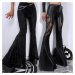 nohavice plátené KILLSTAR Sable Lace Flares