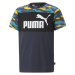 Puma ESS+CAMO TEE Chlapčenské tričko, tmavo modrá, veľkosť